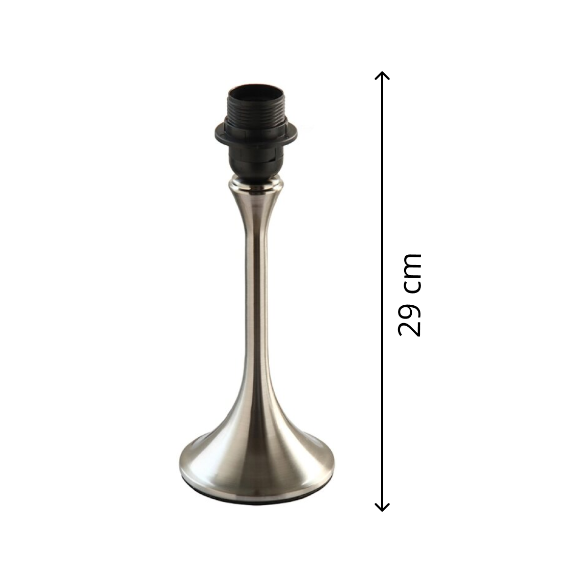 Various Nickel Metal Lamp Base – Elegant Design at 29 cm Height with E27 Socket