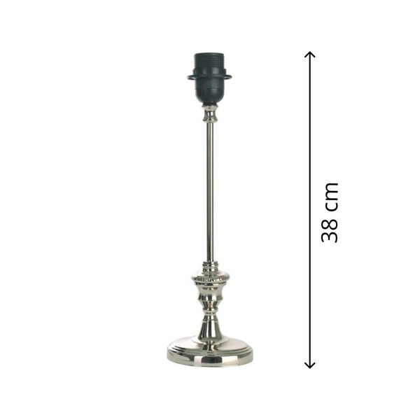 Različna kovinska osnova za svetilko ovalna nikl – brezčasna zasnova pri višini 38 cm z E27 vtičem