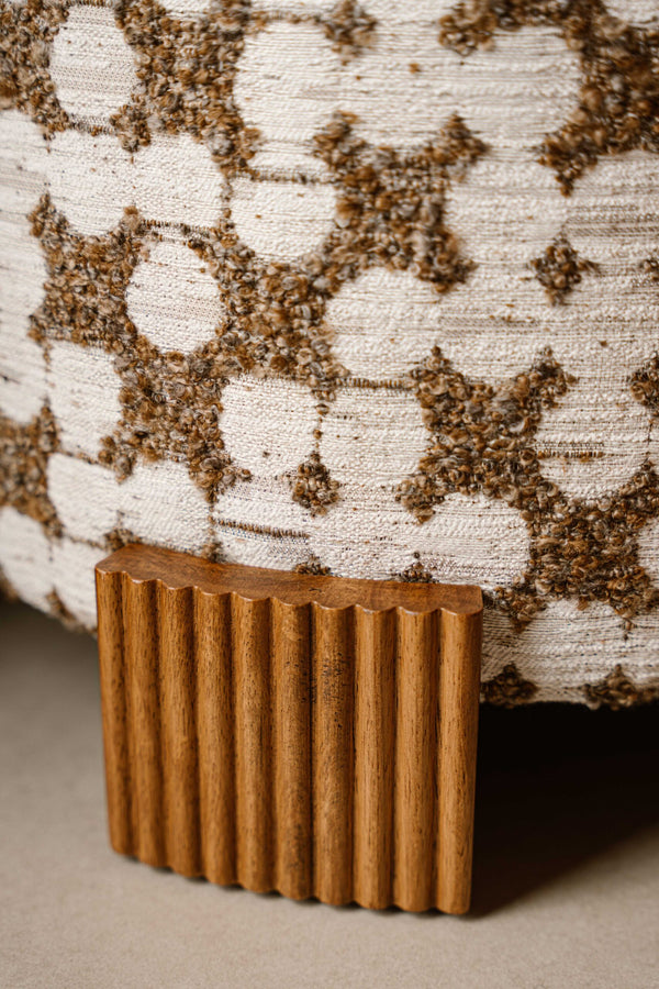 Indore Home - Yara - Pouf - Ottoman - Brown - Beige