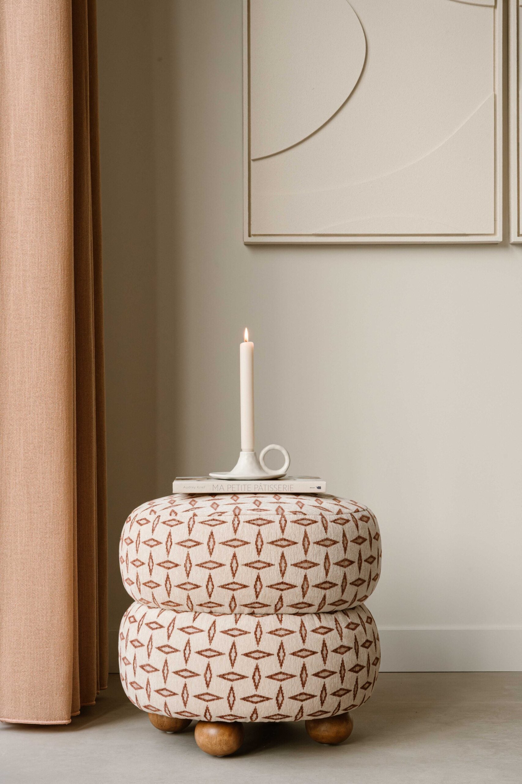 Indore Home - Jet - Poef - Terra - Beige