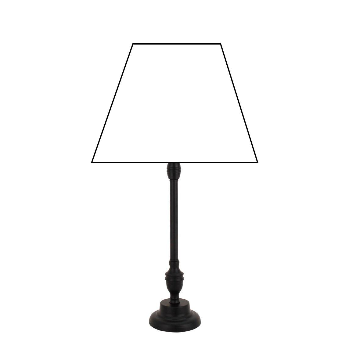 Eleganter Lampenfuß in Schwarz, minimalistisches Design für Tischlampen.