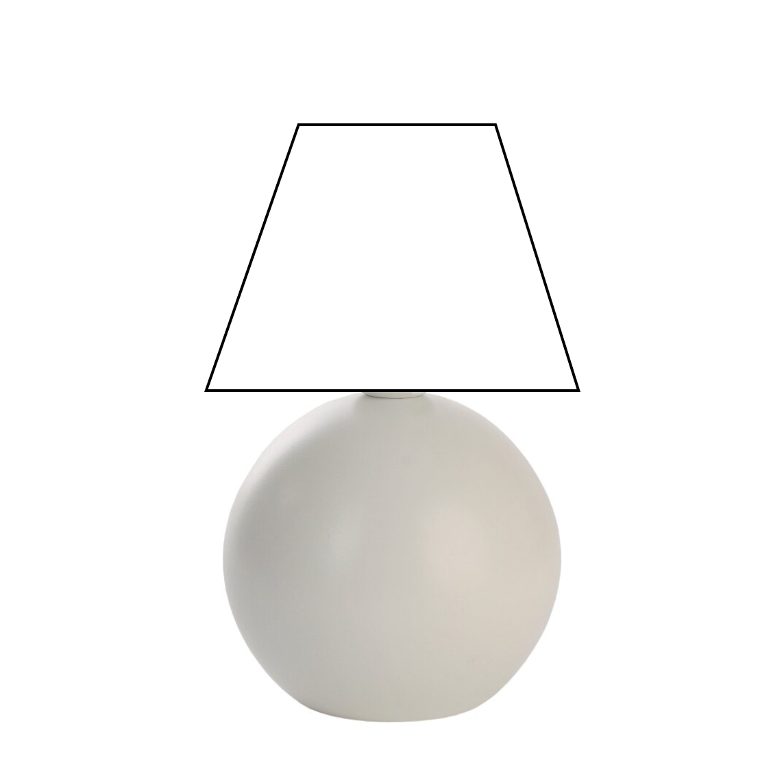 Various Lamp Base Ball - White - 20 cm - Wood E27 - Elegant & Timeless