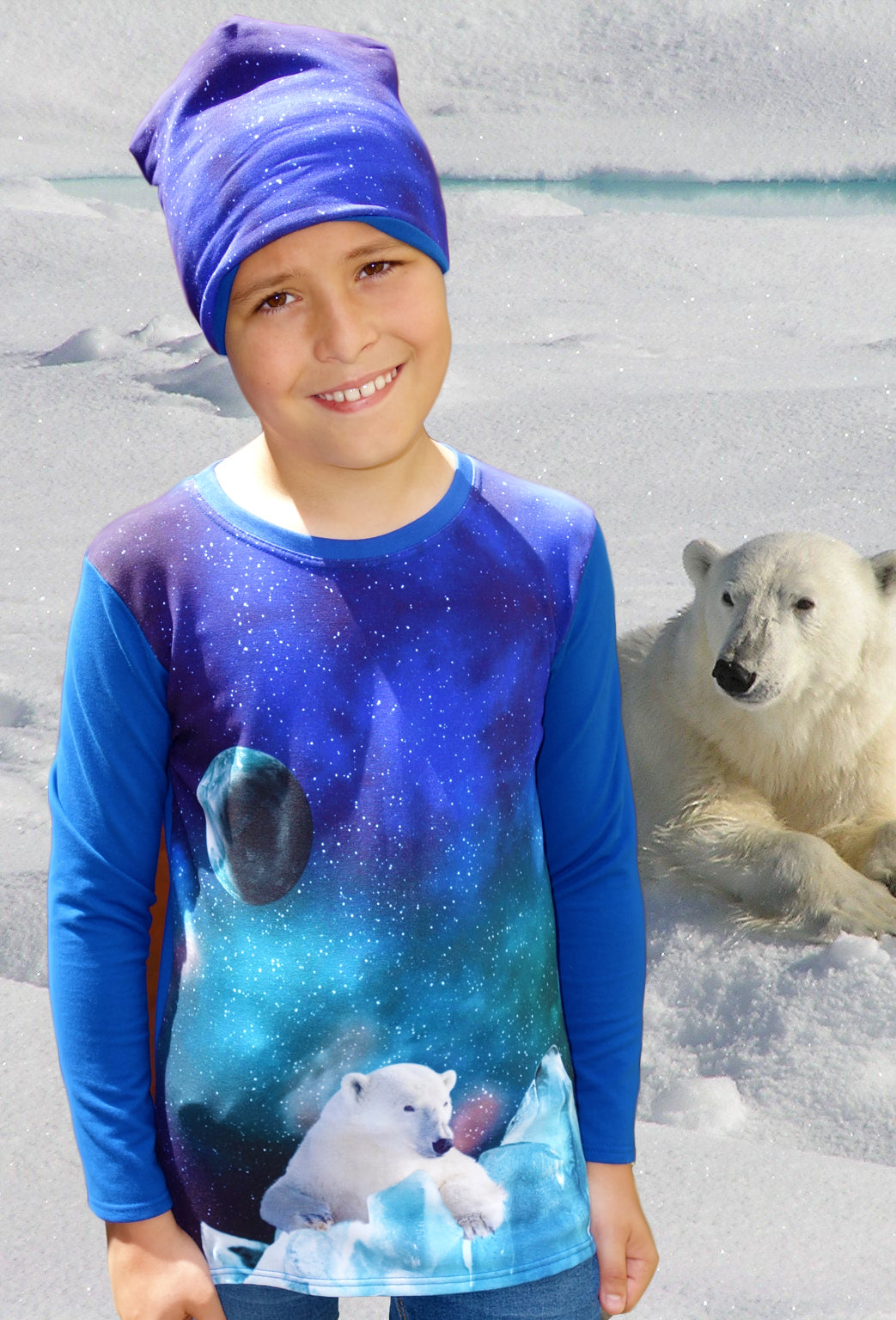 chlapčenské tričko ľadový medveď
