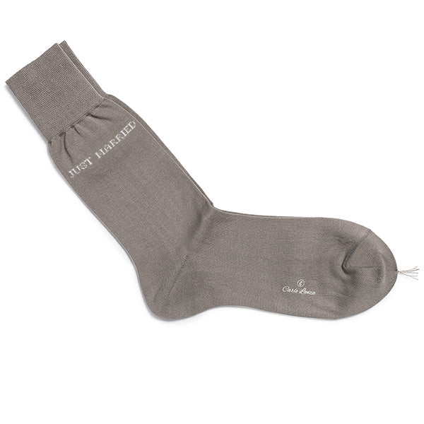 Cotton Men's Socks Just Married | Taupe