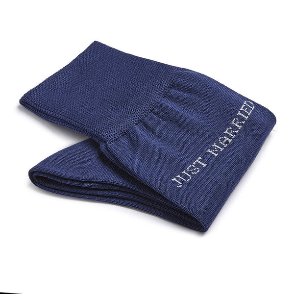Cotton Men's Socks Just Married | Dark Blue