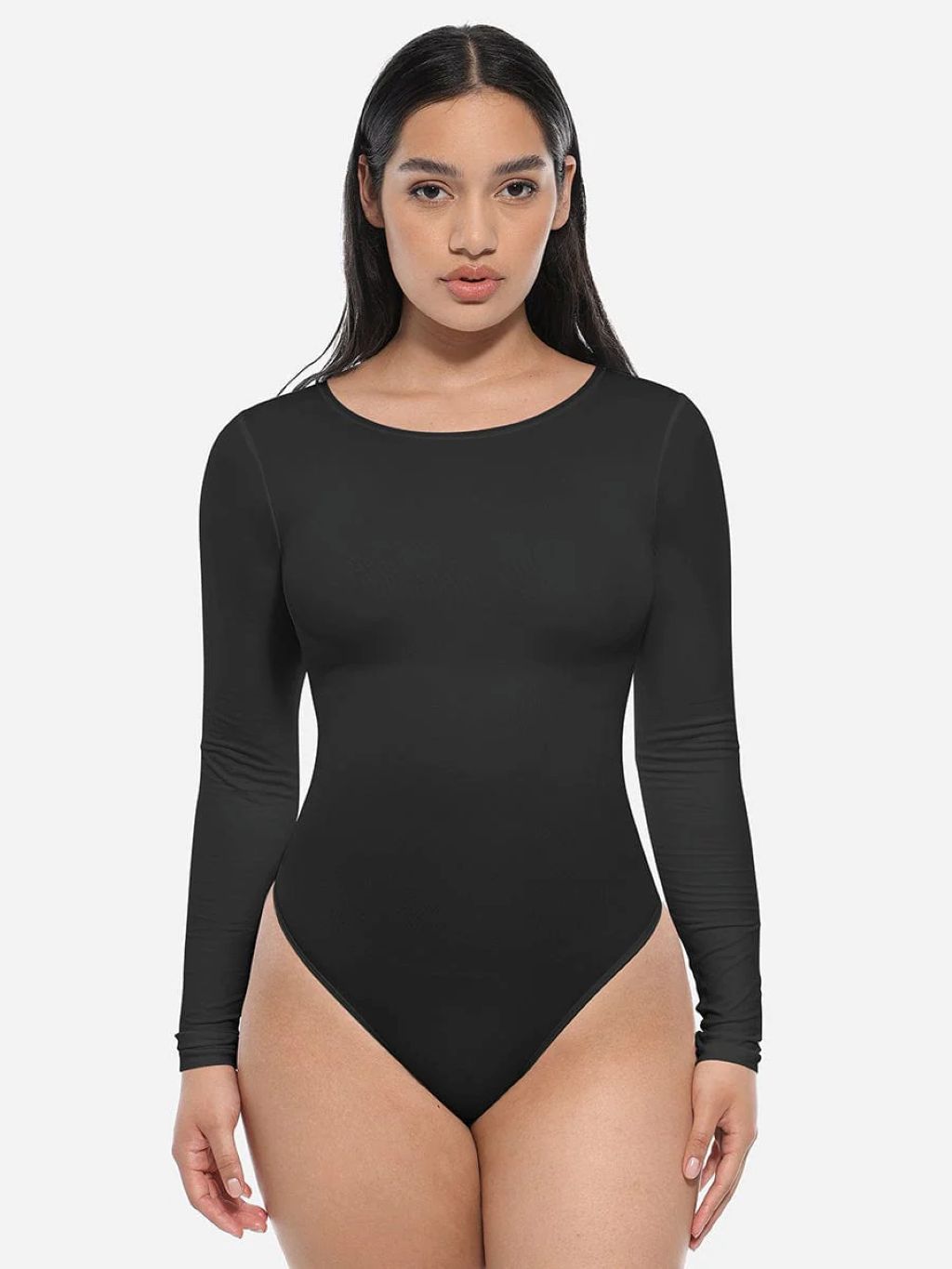 Shaping bodysuit with long sleeves, BLACK size other: 3XL/4XL