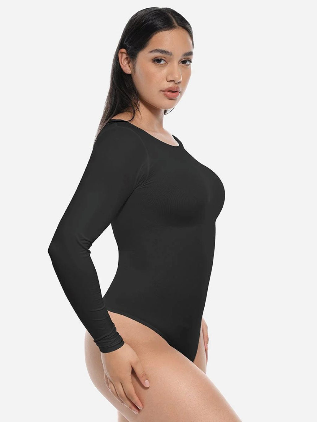 Shaping bodysuit with long sleeves, BLACK size other: 3XL/4XL