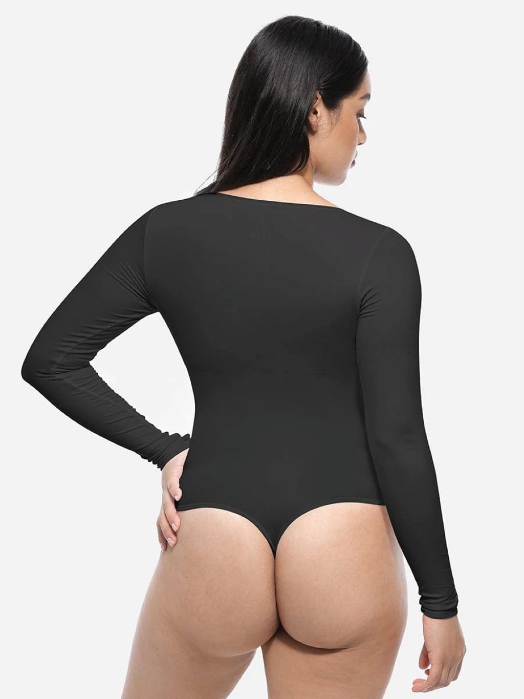 Shaping bodysuit with long sleeves, BLACK size other: 3XL/4XL