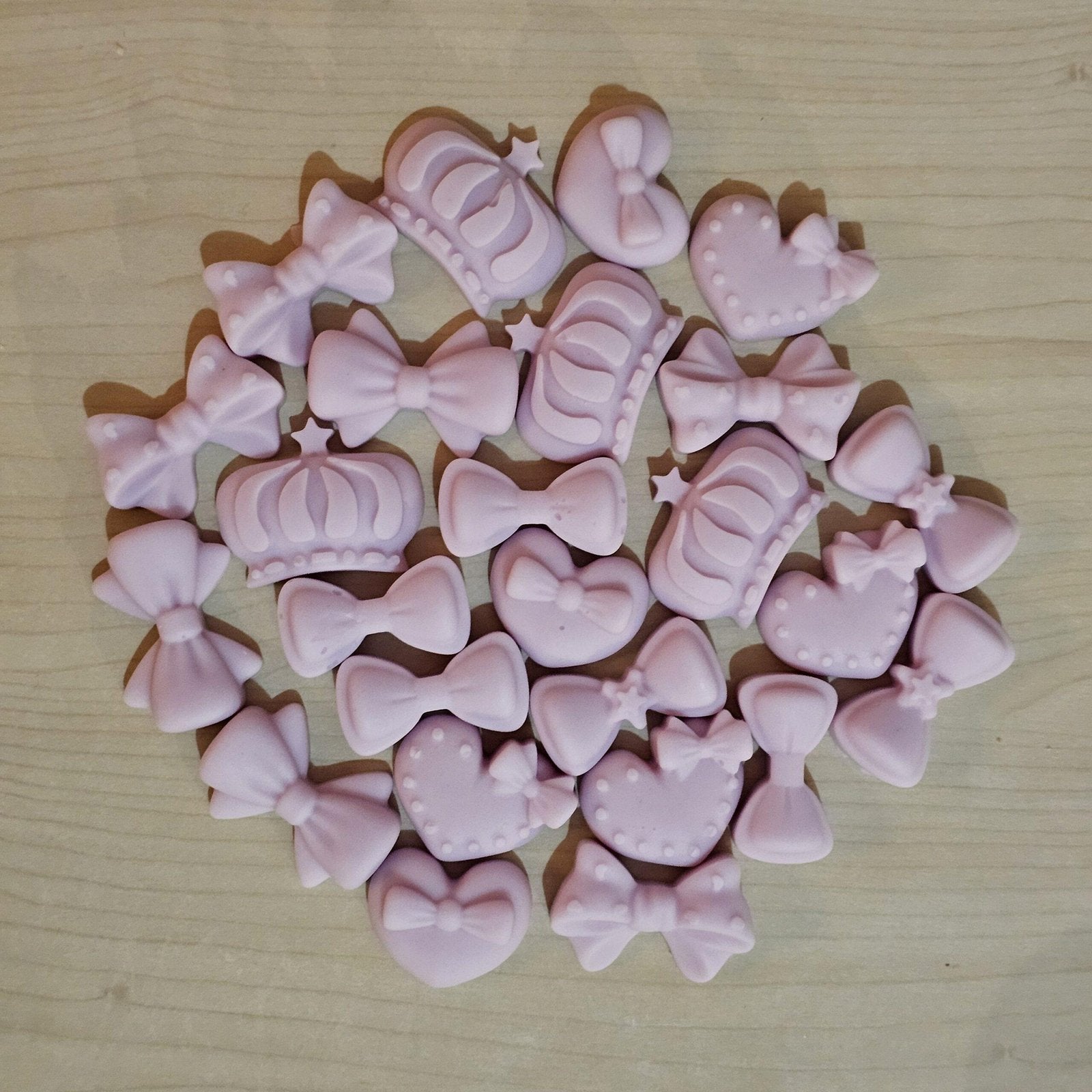 Velvet Cream Peony ribbon mix, 3 pcs