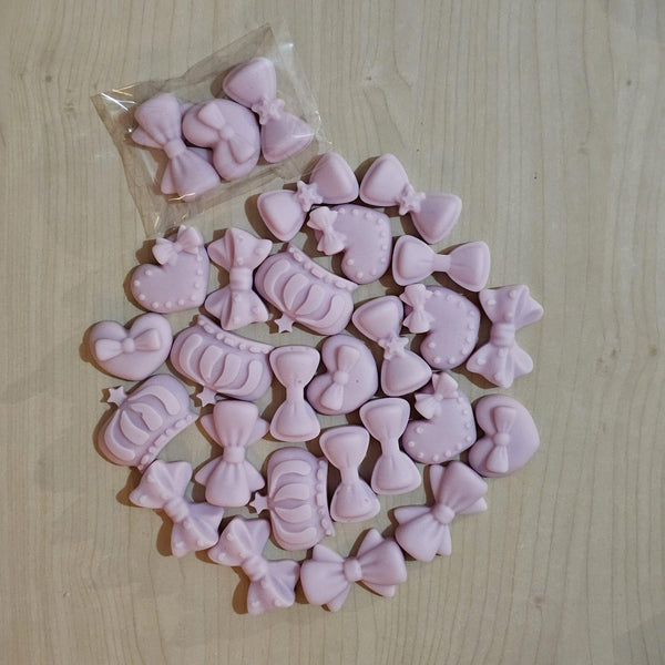 Velvet Cream Peony ribbon mix, 3 pcs