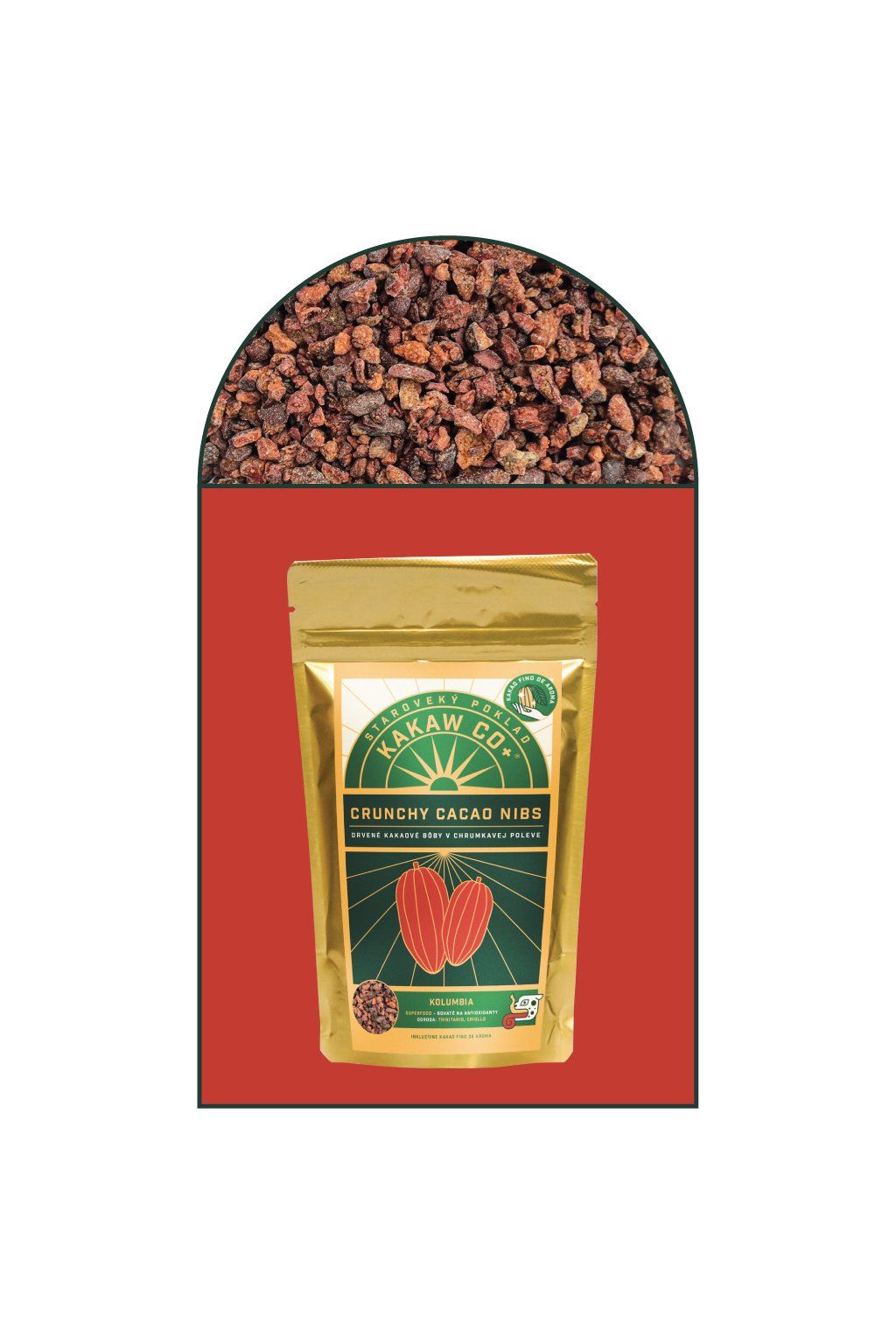 Křupavé kousky - karamelizované kakaové boby drcené 75g