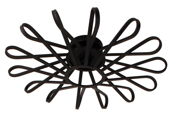 Chericoni Arco plafondlamp, 56 cm diameter, eigentijds design in zwart, ideaal voor stijlvolle interieurverlichting.