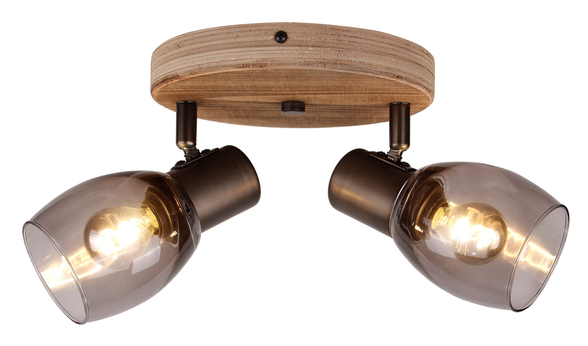 Chericoni Sylvie Ceiling Spotlight – 2-bulb – E14 – Bronze – Glass