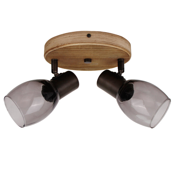 Chericoni Sylvie Ceiling Spotlight – 2-bulb – E14 – Bronze – Glass