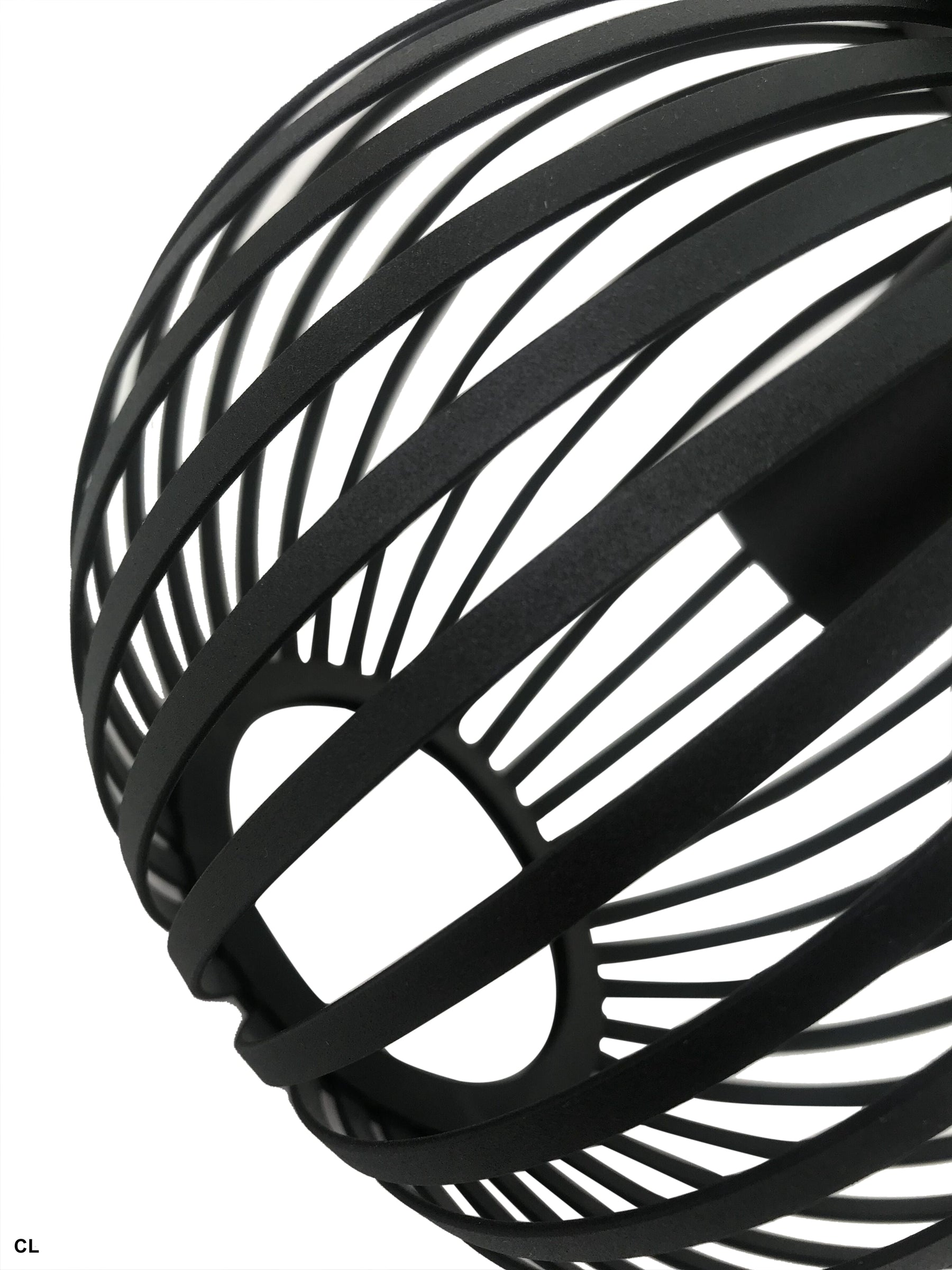 Chericoni Curvato plafondlamp, Ø20 cm, zwart, 1-lichts, modern design, geschikt voor diverse interieurstijlen.