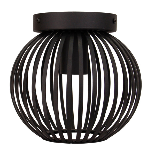 Chericoni Curvato plafondlamp, Ø20 cm, zwart, 1-lichts, modern design, geschikt voor diverse interieurstijlen.