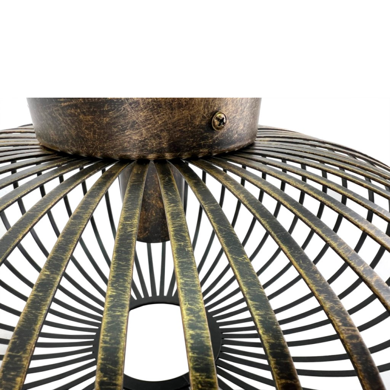 Articolo di Seconda Opportunità - Lampada da Soffitto Chericoni Curvato – 1 Luce – Ø40cm – E27 – Bronzo