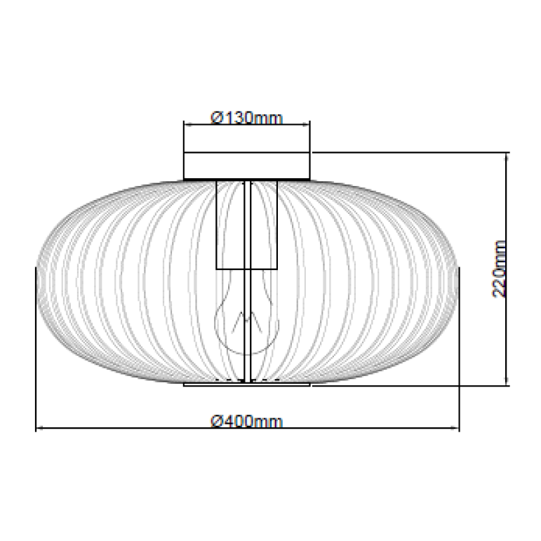 Chericoni Curvato Ceiling Lamp – 1 light – Ø40cm – E27 – Bronze