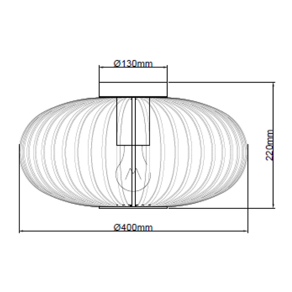 Chericoni Curvato Ceiling Lamp – 1 light – Ø40cm – E27 – Bronze