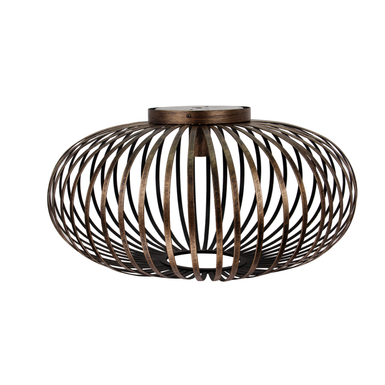 Chericoni Curvato Deckenleuchte, Ø60 cm, 1-flammig, E27, Bronze, ideal für stilvolle Wohnzimmer und Essbereiche.