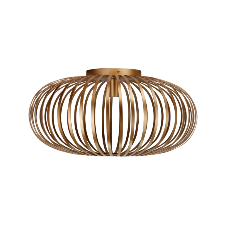 Chericoni Curvato Deckenleuchte, Ø60 cm, 1-flammig, E27, Gold, ideal für stilvolle Wohn- und Essbereiche.