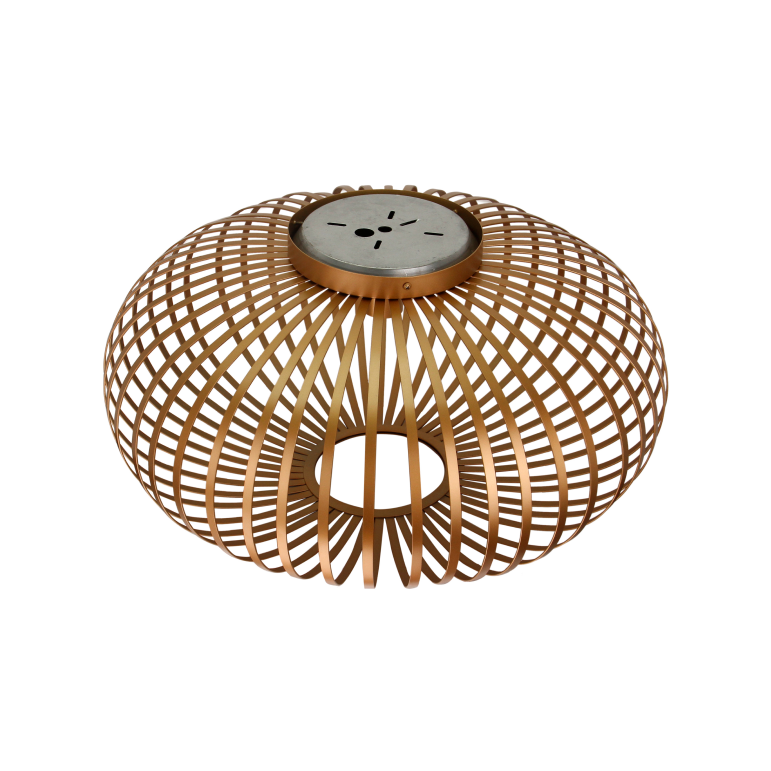 Prächtige Chericoni Curvato Lampe für die Decke, Ø60 cm, 1-flammig, E27, in glänzendem Goldton.