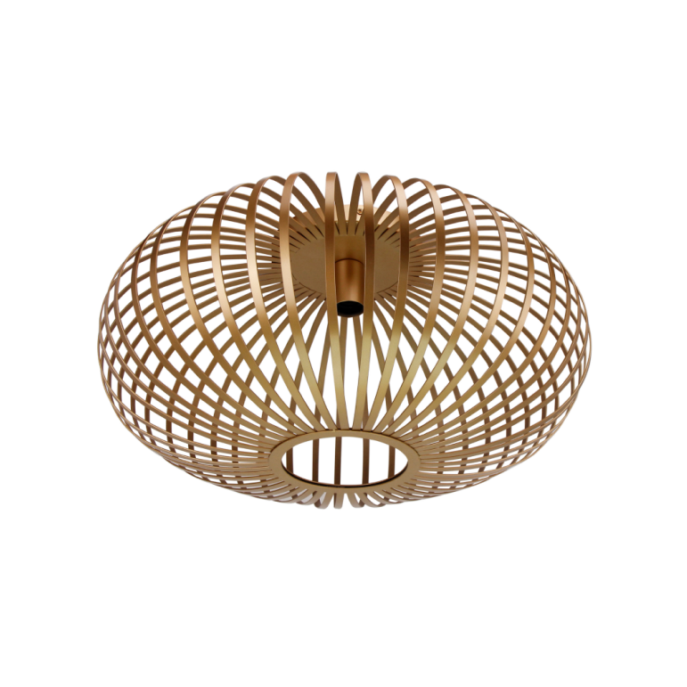 Die goldfarbene Chericoni Curvato Deckenleuchte, Ø60 cm, 1-flammig, E27, kombiniert Design und harmonische Beleuchtung.