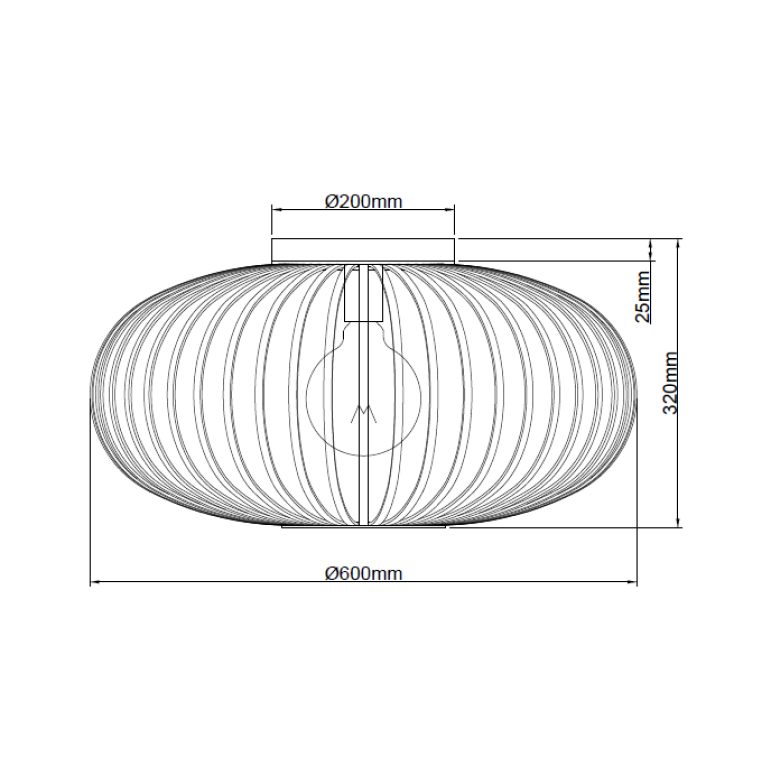 Die bronzefarbene Chericoni Curvato Deckenleuchte, Ø60 cm, 1-flammig, E27, vereint Design und harmonisches Licht.