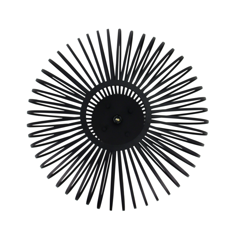 Minimalistische Chericoni Curvato Lampe für die Decke, Ø75 cm, 1-flammig, E27, in zeitlosem Schwarz.