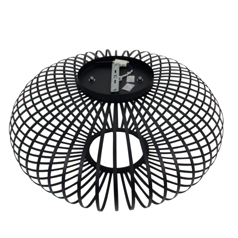 Die schwarze Chericoni Curvato Deckenleuchte, Ø75 cm, 1-flammig, E27, setzt elegante Akzente in modernen Interieurs.