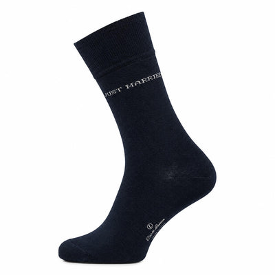 Katoenen herensokken Just Married | Dark Navy