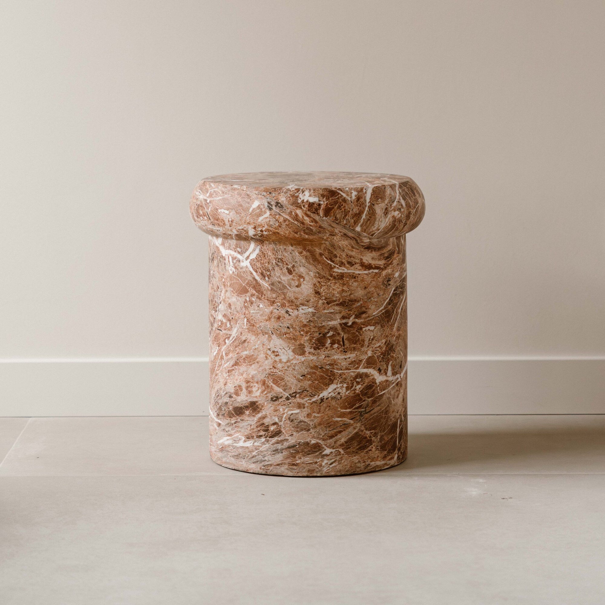 Indore Home - Side Table - Helsinki - Marble Look - MgO