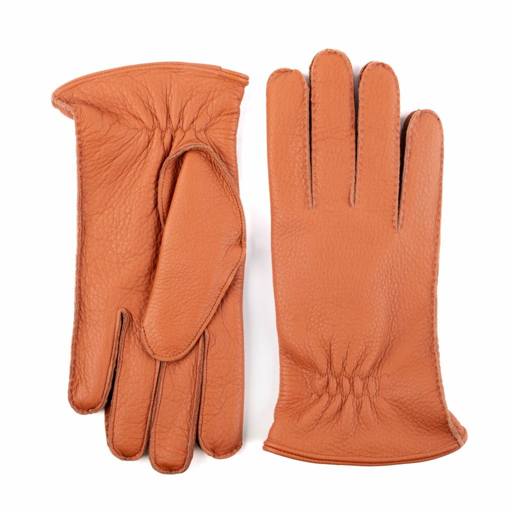 Handmade Men's Gloves from American Deerskin with Cashmere