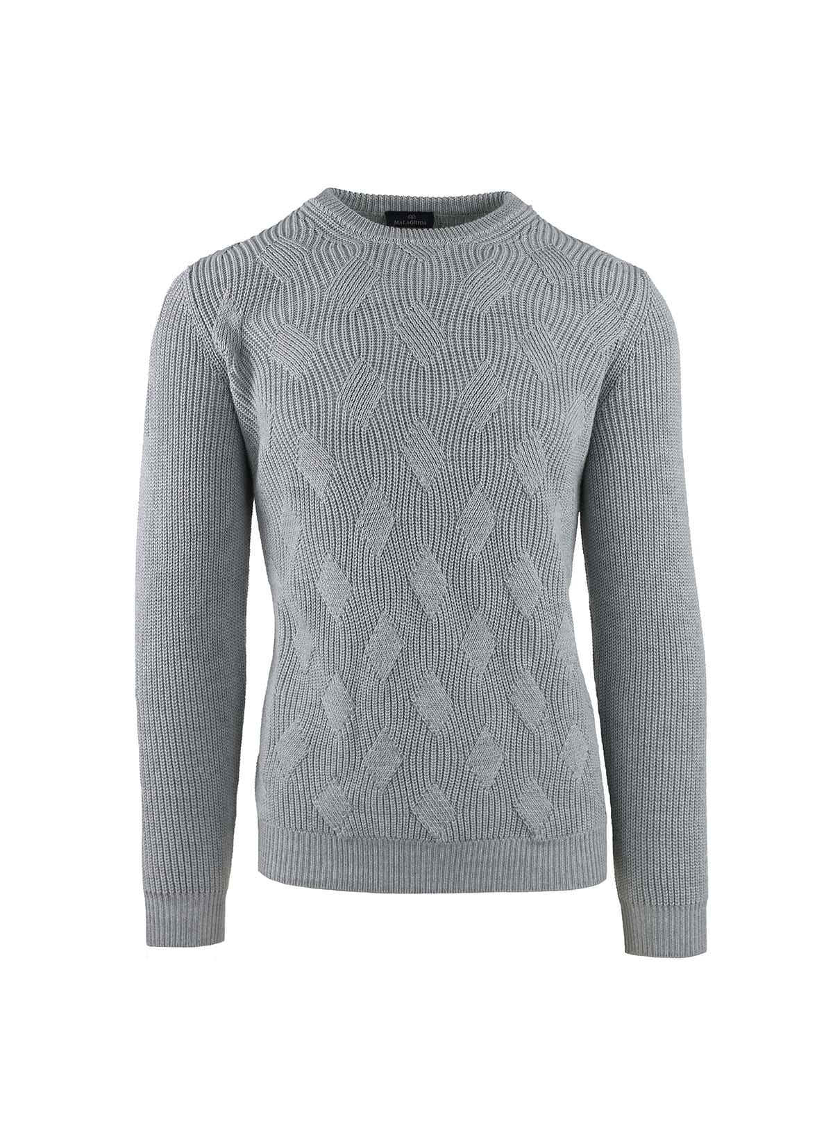 CREW NECK KNITTED WITH CORN AND DIAMOND PATTERNS