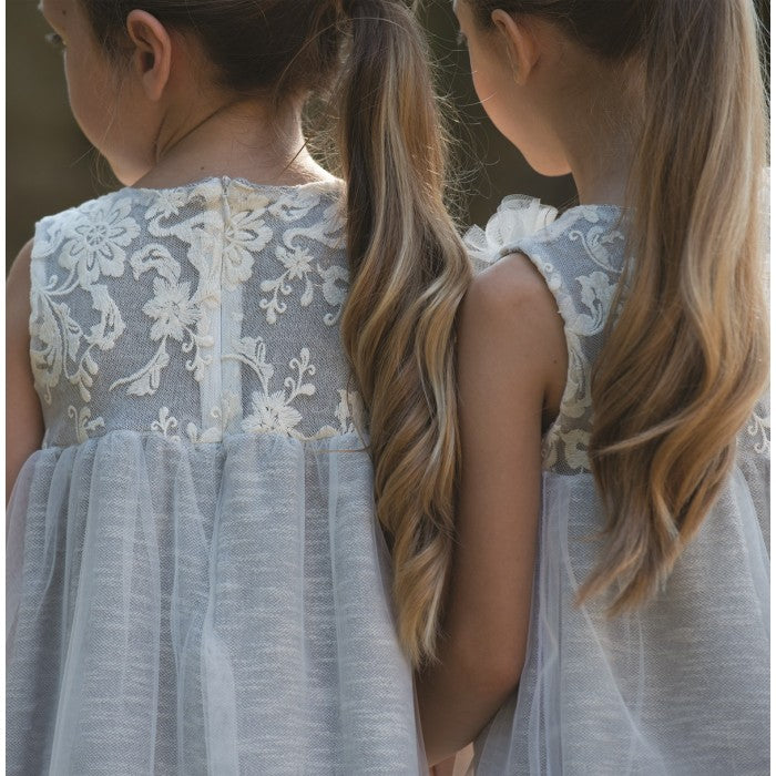 Lace Bodice Dress with Tulle Skirt
