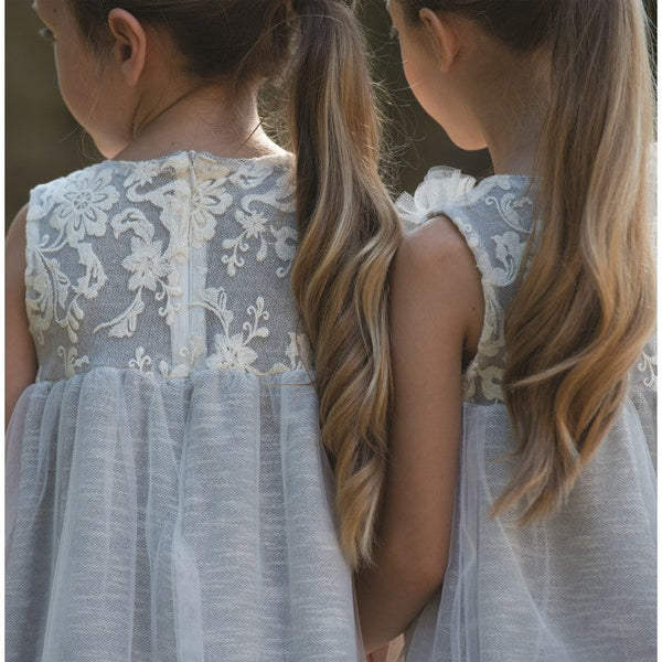 Lace Bodice Dress with Tulle Skirt
