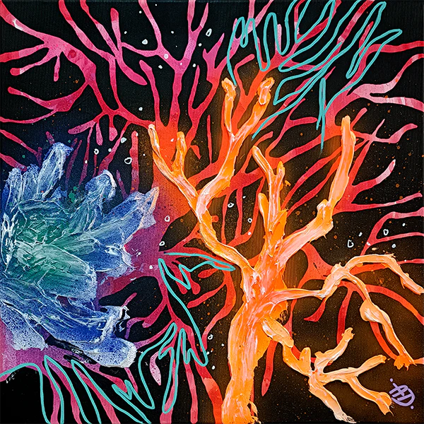 'Electric corals II' original painting