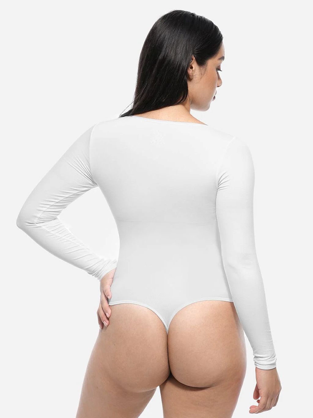 Shaping bodysuit with long sleeves, WHITE size other: XL/XXL
