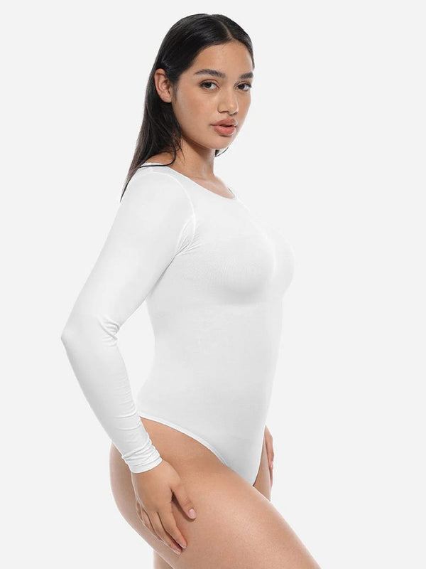 Shaping bodysuit with long sleeves, WHITE size other: XL/XXL