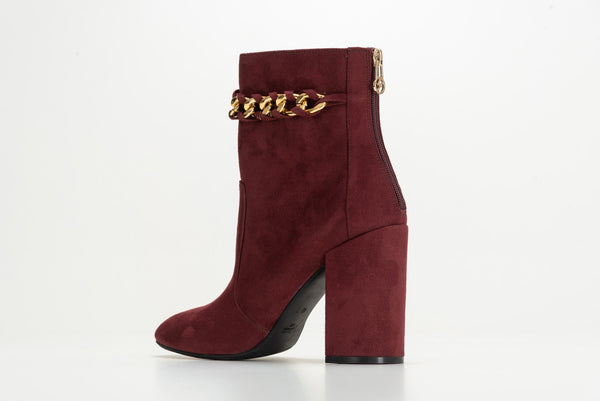 Dora Burgundy Ankle Boot