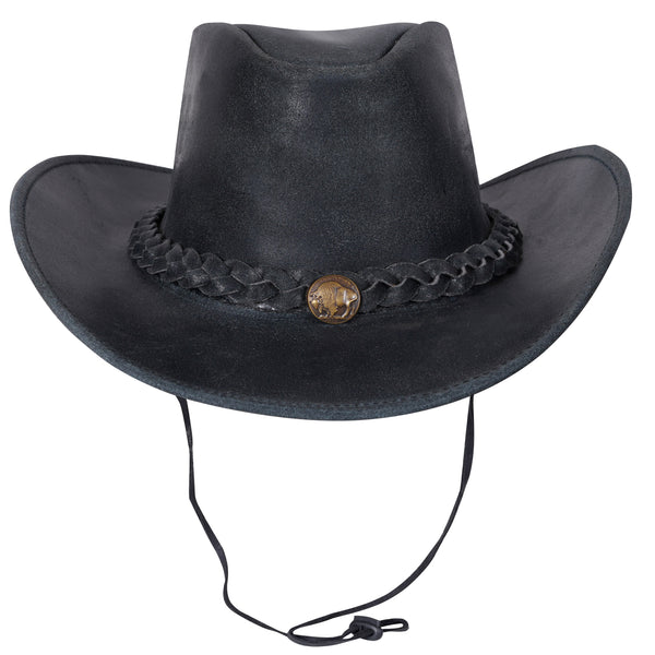 Gray leather hat unisex