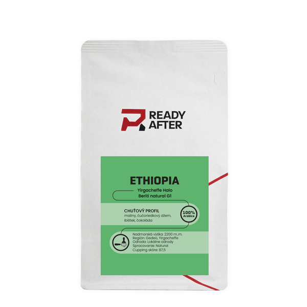 Etiopie Halo Beriti Yirgacheffe Gr.1 Natural - 100% Arabica Káva Balení: 200g