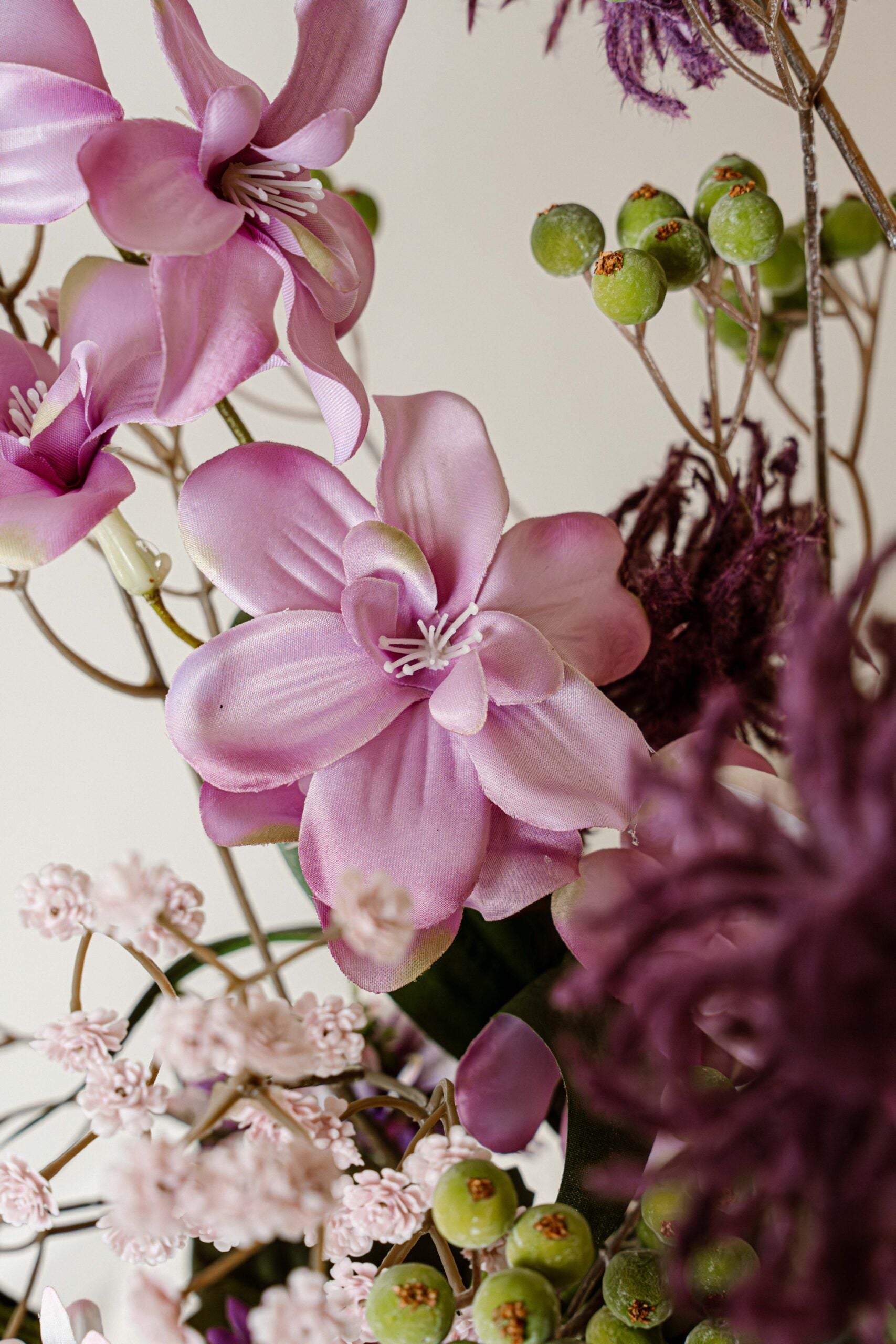 Indore Silva - orchid - Pink - artificial branch - silk