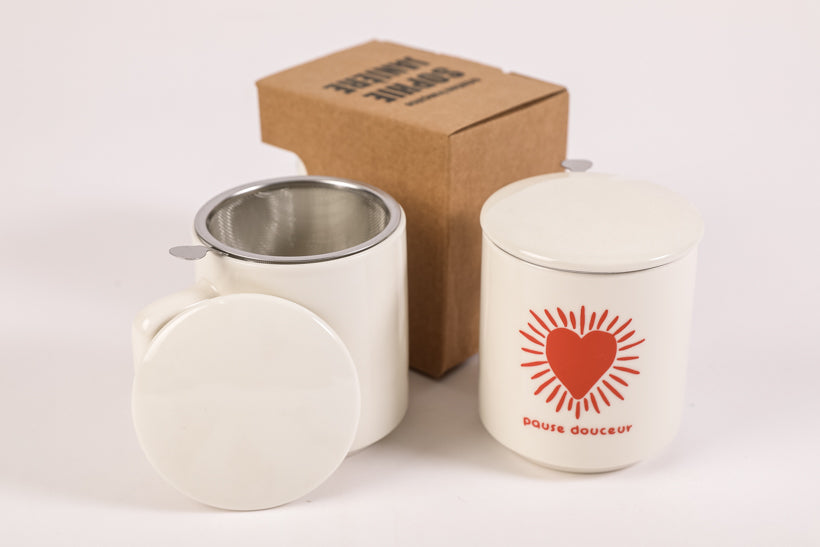 Tisanière cœur soleil