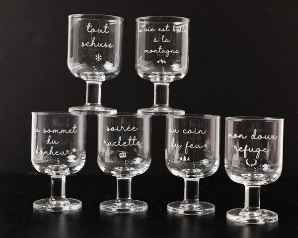 6 stackable stem glasses my sweet refuge