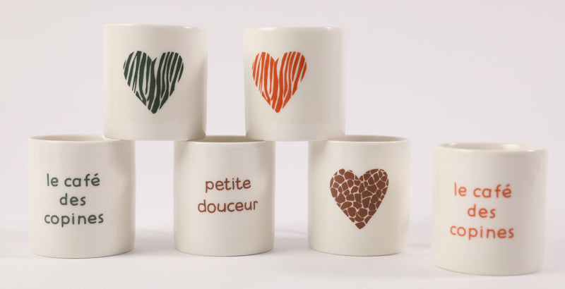 6 mini mugs the coffee of friends