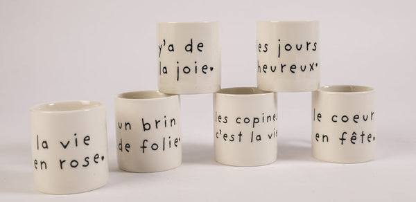6 mini mugs friends that's life