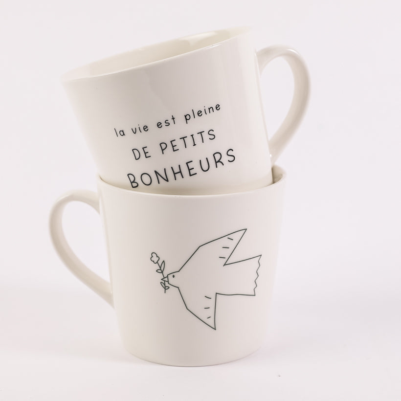 Set of 2 Breakfast Mugs Life is Full of Little Joys