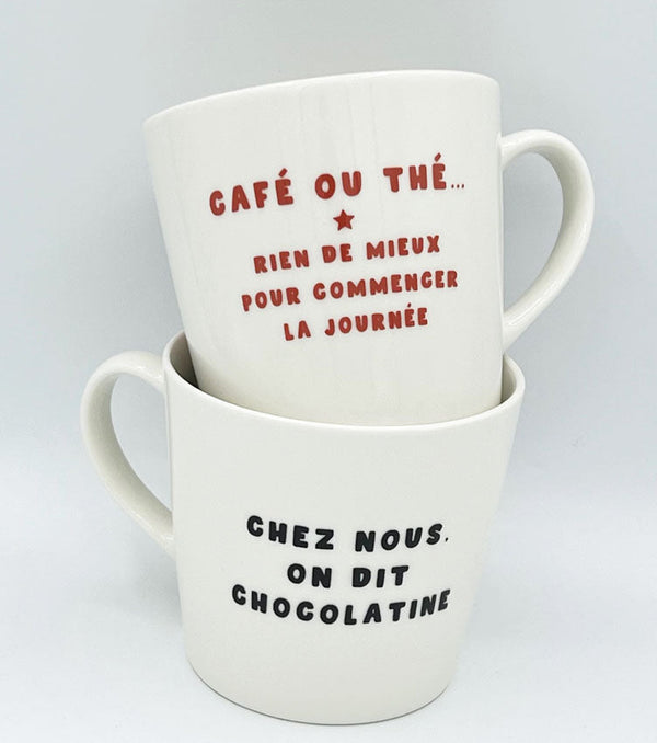Set of 2 Breakfast Mugs - Here We Say Chocolatine