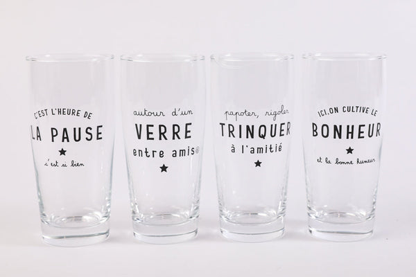 4 beer glasses it's time for a break